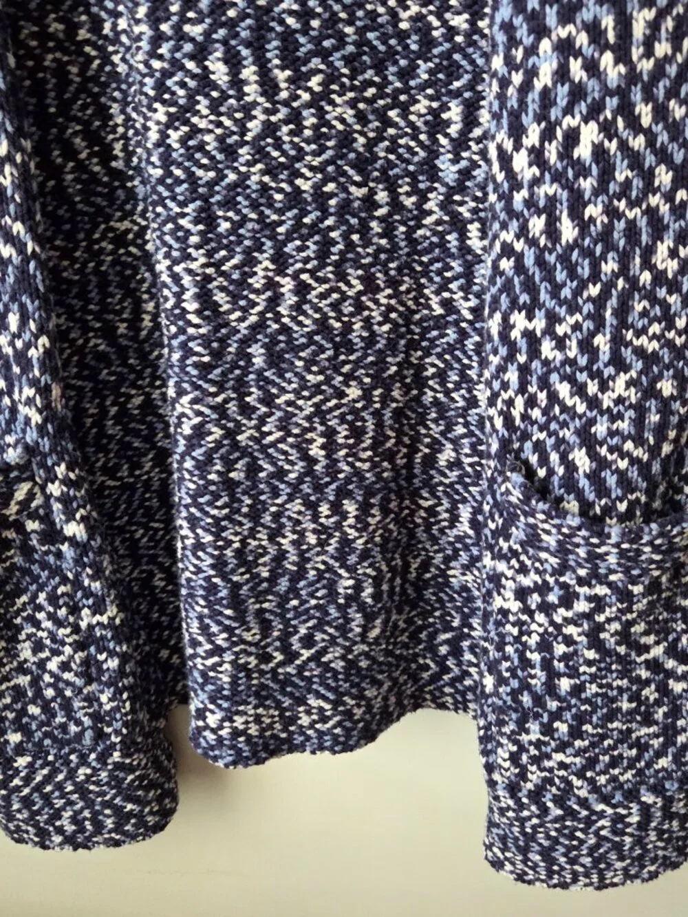 EUC NATURAL REFLECTIONS SOFT COTTON BLEND LONG OPEN CARDIGAN SWEATER SIZE M
